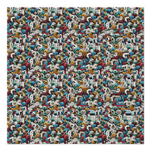Póster LETRA R ESTEREOGRAMA 20"x20", Semibrilho, Sem Mold