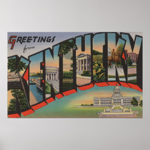Póster Letra ScenesKentucky de KentuckyLarge