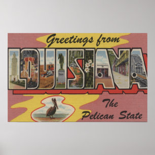 Póster Letra ScenesLouisiana 3 de LouisianaLarge