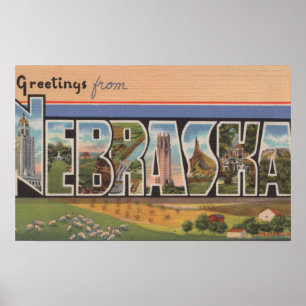 Póster Letra ScenesNebraska de NebraskaLarge
