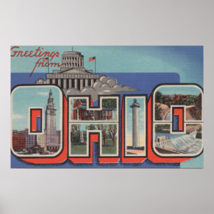 Póster Letra ScenesOhio de OhioLarge