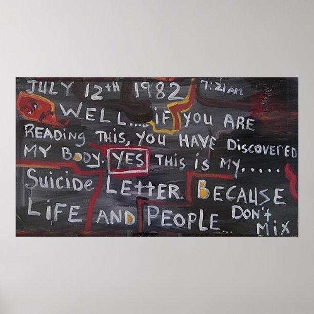 PÓSTER LETRA SUICIDA (Frente)