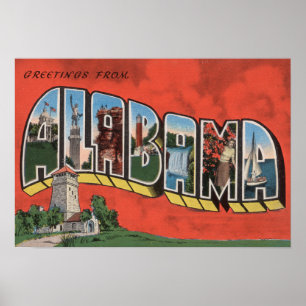 Póster Letra (vermelha) ScenesAlabama de Alabama grande