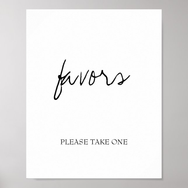 Poster Letras de Caligrafia de Brittany Black para Favor  (Frente)