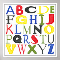 Letras de cor brilhante por Megan Meagher