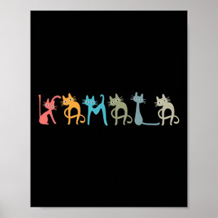 Poster Letras de Gato Harris Positivo Divertido