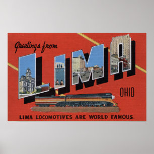 Poster Letras Grandes - Locomotivas de Lima são do Mundo