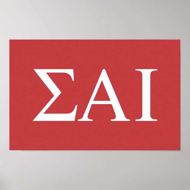 Poster Letras Gregas Sigma Alpha Iota (Frente)