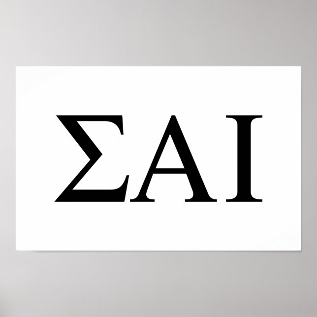 Poster Letras Gregas Sigma Alpha Iota (Frente)