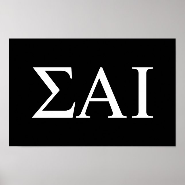 Poster Letras Gregas Sigma Alpha Iota (Frente)