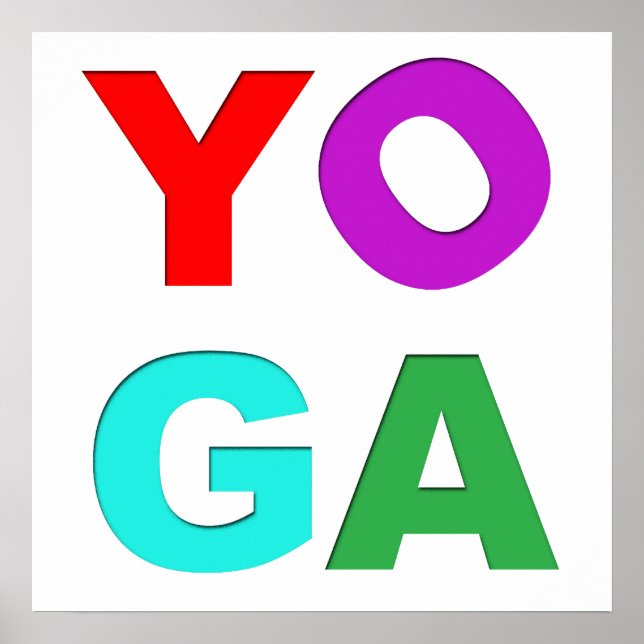 Poster Letras Yoga (Frente)