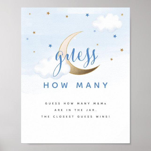 Poster Letreiro de adivinhação de doces fora da lua (Frente)