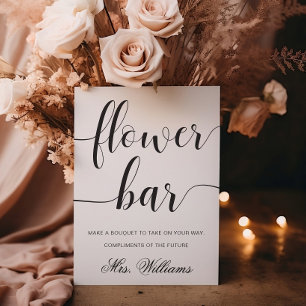 Poster Letreiro de Barra de Flores Minimalista Leyton Mod