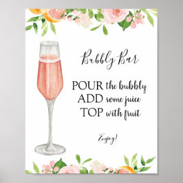Poster Letreiro de Bebida Bubbly de Citrus