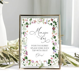 Poster Letreiro de Bebida do Bar Botânico Mimosa