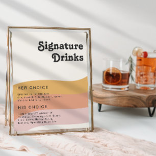 Poster Letreiro de Bebidas com Assinatura Arco-Íris dos A