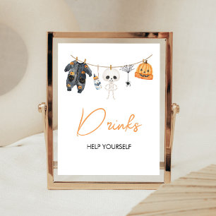 Poster Letreiro de Bebidas Little Boo Halloween Clothesli