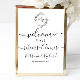 Poster Letreiro de Boas-Vindas para Jantar de Rehearsal c