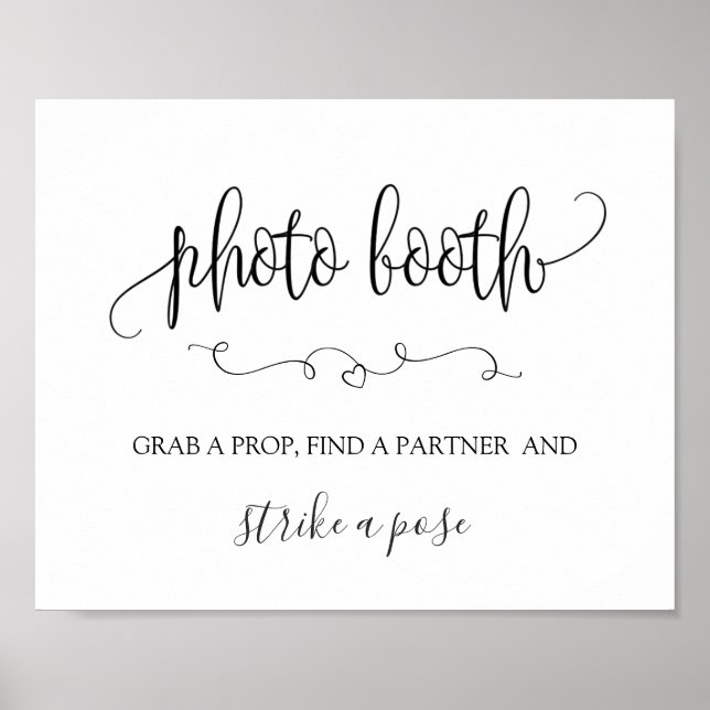 Poster Letreiro de Cabine de Foto (Frente)