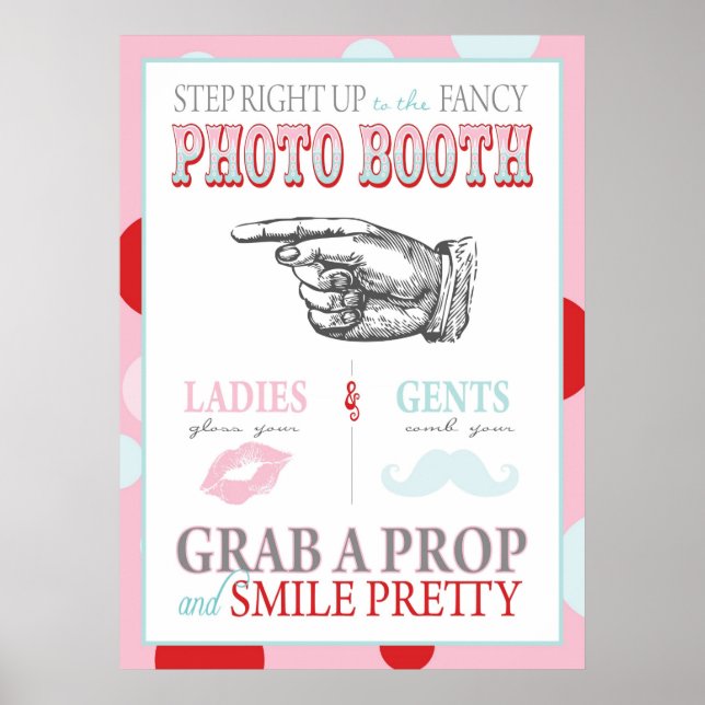 Póster Letreiro de Cabine de Foto Carnaval Circo Aniversá (Frente)