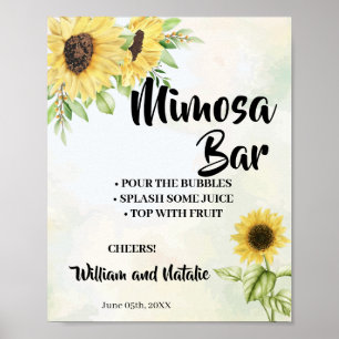 Poster Letreiro de Casamento Chá de Noiva Bar Mimosa Gira