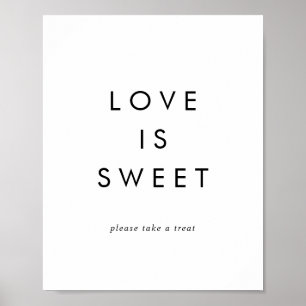 Poster Letreiro de casamento Chic Typography Love Is Swee