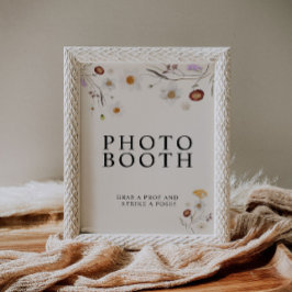 Poster Letreiro de Casamento de Cabine de Foto Boho Wildf