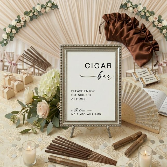 Poster Letreiro de Casamento de Caligrafia Moderna Bar de (Criador carregado)