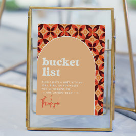 Poster Letreiro de Casamento Groovy Bucket List