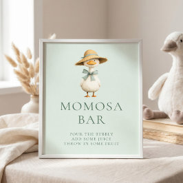 Poster Letreiro de Chá de Bebê Silly Goose Sage Momosa Ba