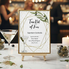 Poster Letreiro de Coquetéis com Sabor Especial Tini Bit