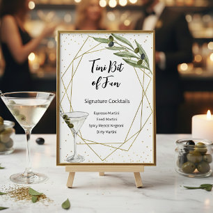 Poster Letreiro de Coquetéis com Sabor Especial Tini Bit 