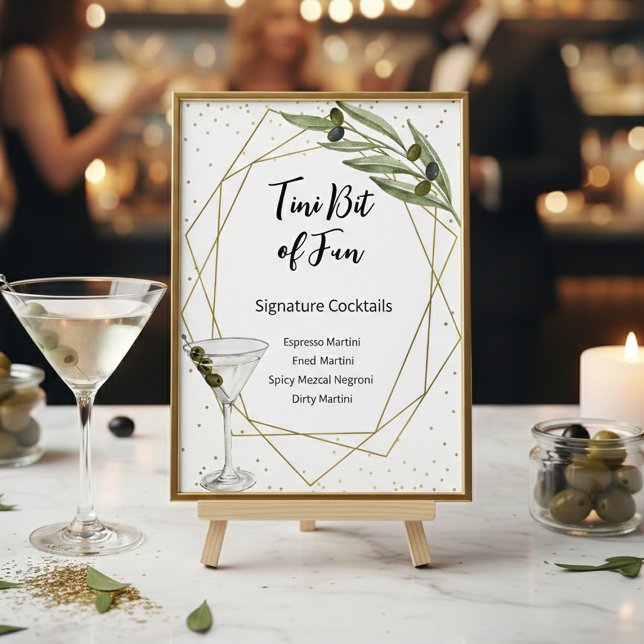 Poster Letreiro de Coquetéis com Sabor Especial Tini Bit  (Criador carregado)