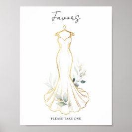 Poster Letreiro de Faux Gold e Favores de Greebery