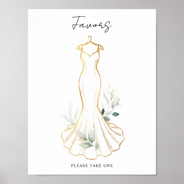 Poster Letreiro de Faux Gold e Favores de Greebery (Frente)