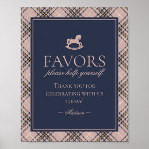 Poster Letreiro de Favor de Cavalo de Balanço Xadrez Tart
