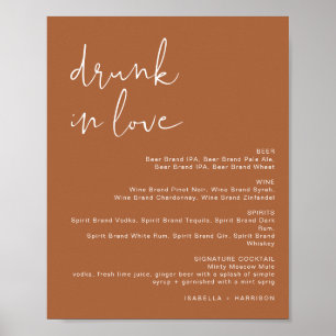 Poster Letreiro de Menu do Bar CORIANDER Terracotta Apaix