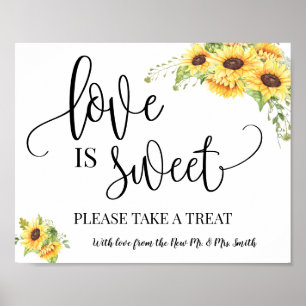 Poster Letreiro de mesa de sobremesa doce de casamento gi