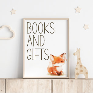 Poster Letreiro de Presentes de Livros para Chá de Bebê P