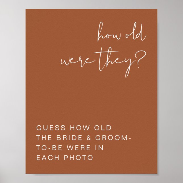 Poster Letreiro de Terracota Boho CORIANDER Que Idade Tin (Frente)