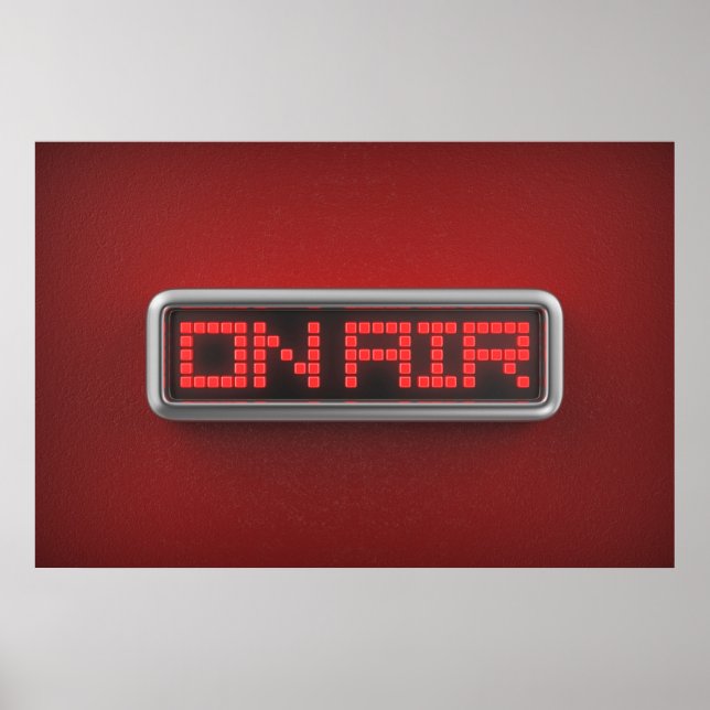 Poster letreiro ON AIR iluminado (Frente)