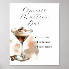 Poster Letreiros de Drinks com Estilo | Espresso Martini