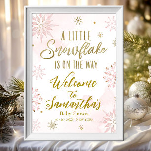 Poster Letrero de bienvenida para Baby Shower 'Copo de ni