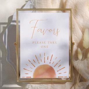 Poster Letrero de Favores para Baby Shower Little Ray of