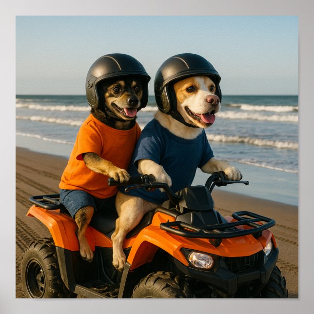 Poster "Let's God ATVing" (Frente)