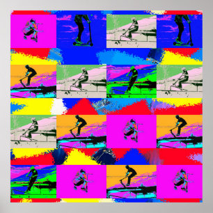 Poster Lets Scoot - Controle de Patinete Stunt