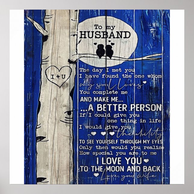 Poster Letter To my Husband | Husband Gift (Frente)