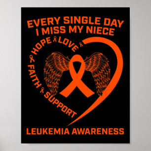 Poster Leucemia Cardíaca De Fita Em Memória Do Meu Ni
