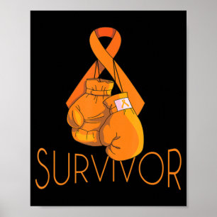 Poster Leucemia Consciência Sobrevivência Laranja Brisa G