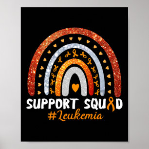 Poster Leucemia Esquadrão Consciencialização Laranja Fita